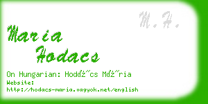 maria hodacs business card